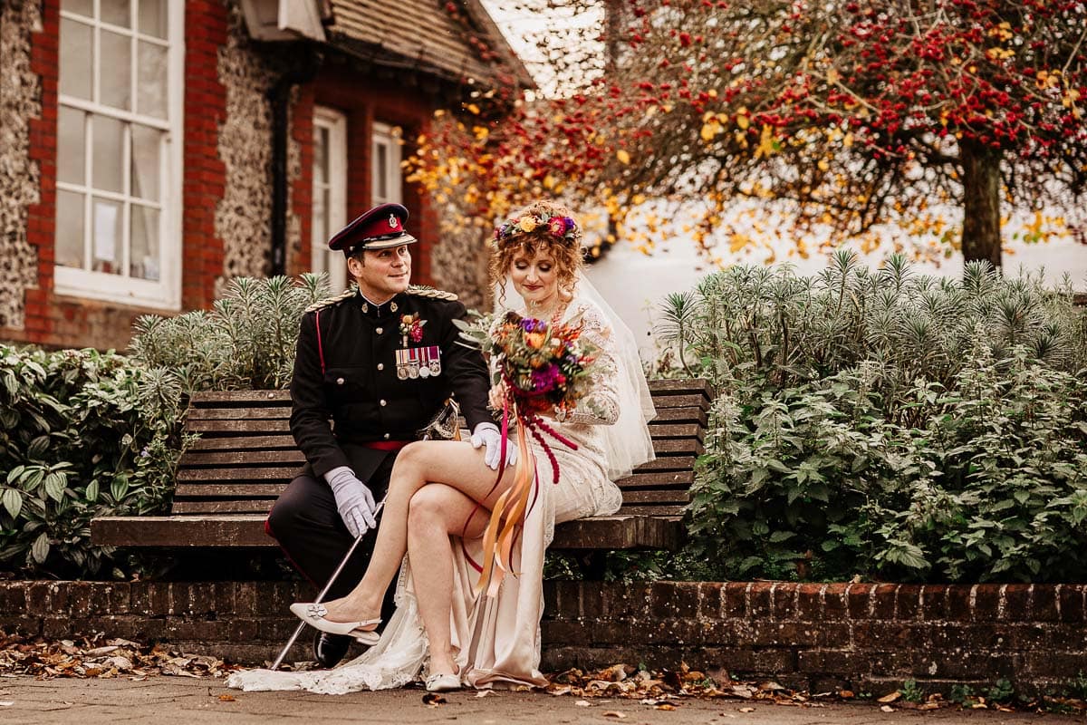 Campervan military wedding